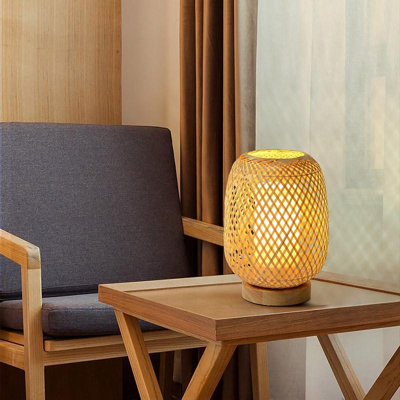 Natural rattan, made to glow.