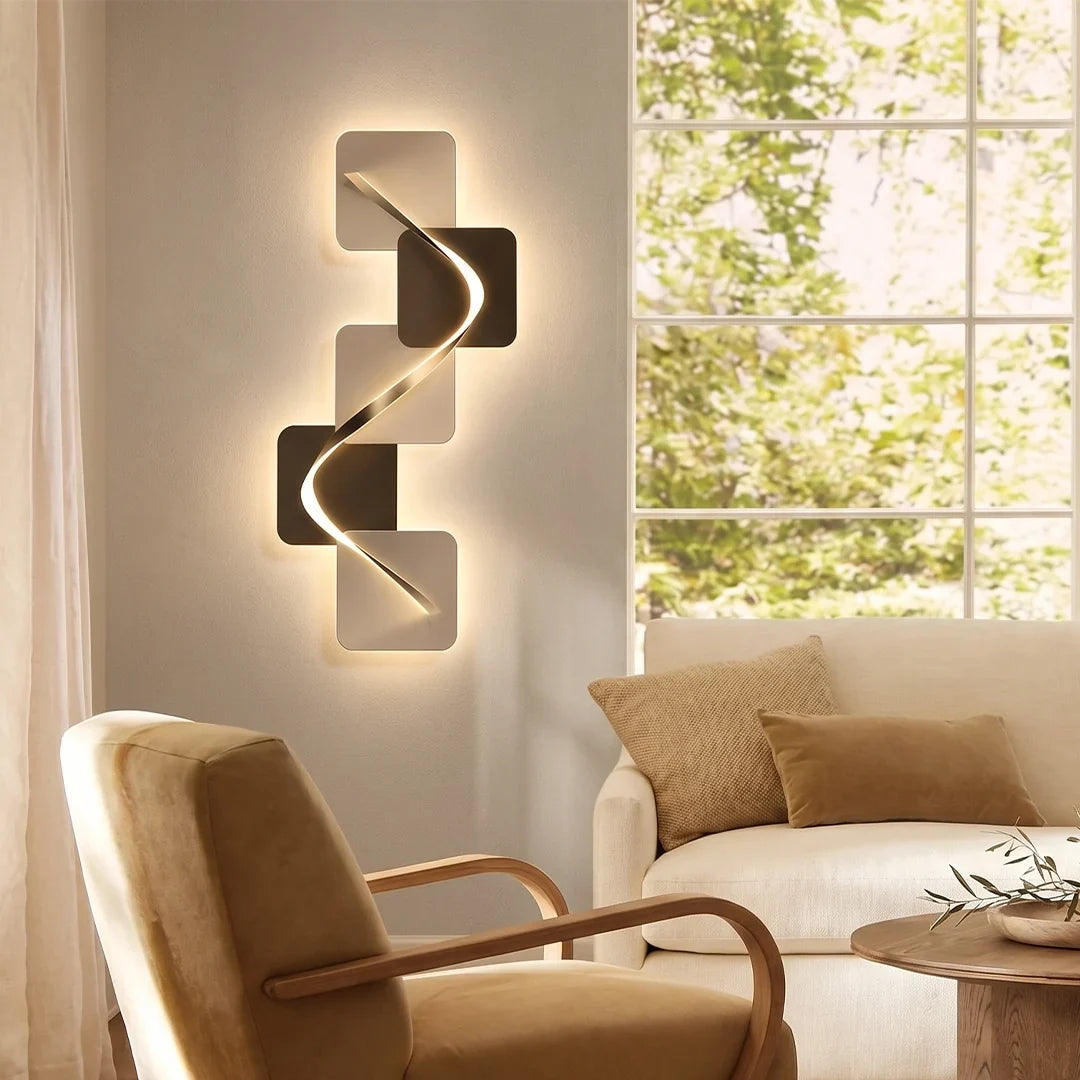 Tide Geometric Backlit LED Wall Art Light
