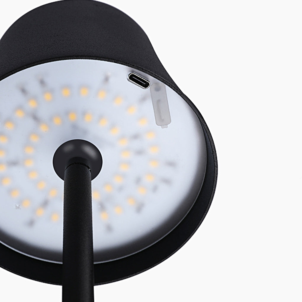 Cordless Drum Table Lamp — Slim Aluminum Rechargeable LED Lamp, IP54