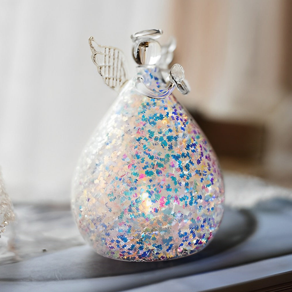 Glass Angel Christmas Light — Battery LED Table Decoration, Sets of 2–6