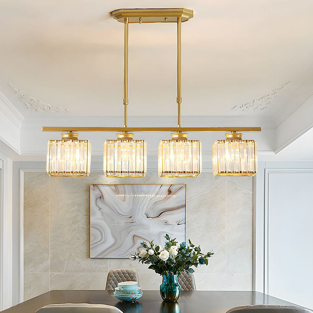 Nira | Modern Nordic Multi-Head Glass Island Pendant Light
