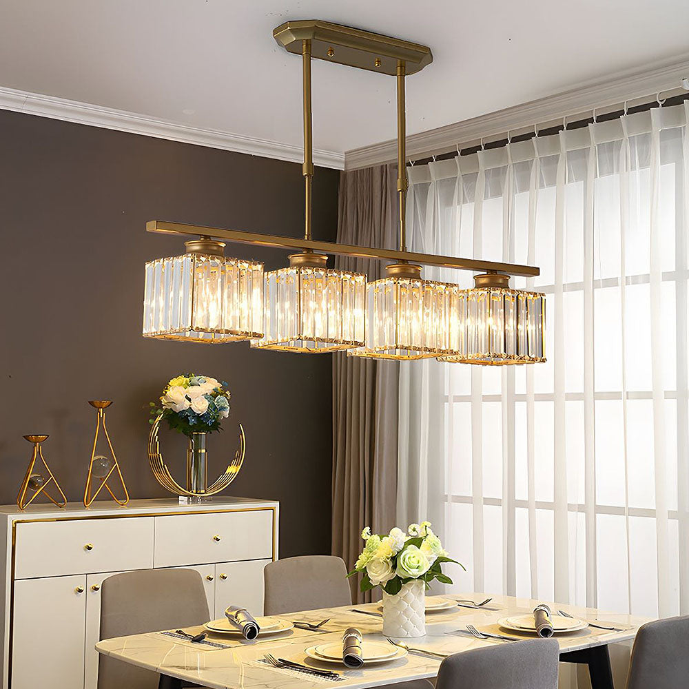 Nira | Modern Nordic Multi-Head Glass Island Pendant Light