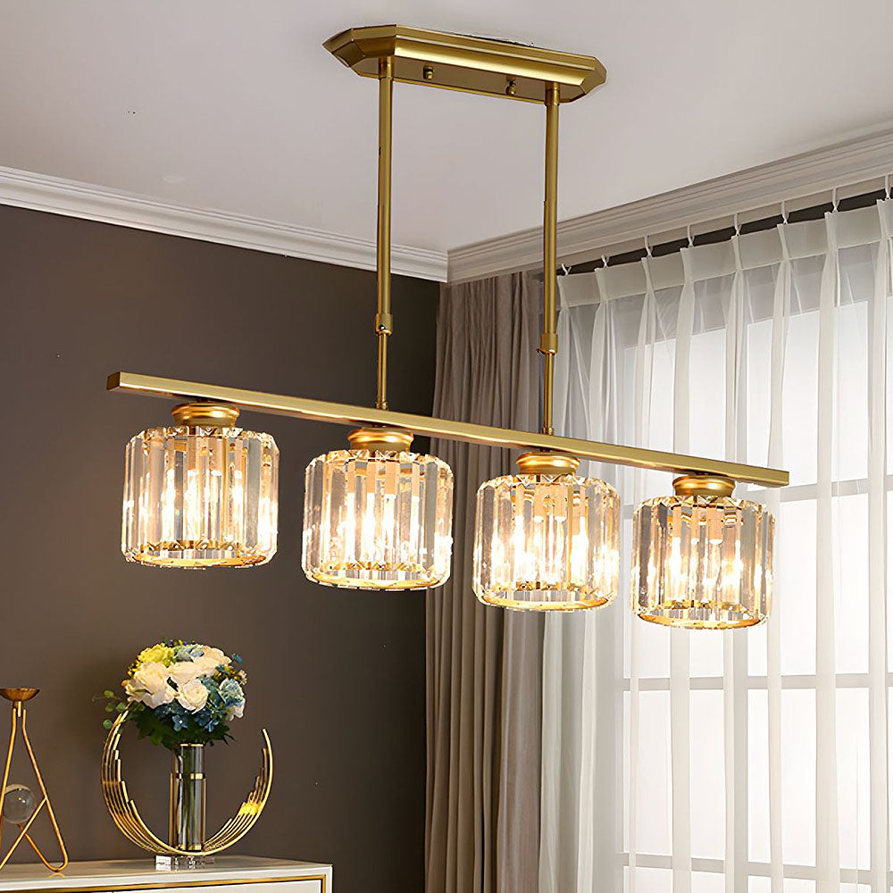Nira | Modern Nordic Multi-Head Glass Island Pendant Light