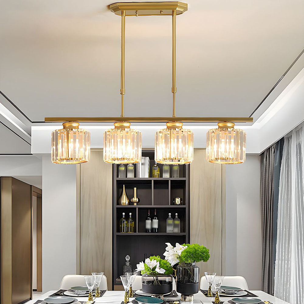 Nira | Modern Nordic Multi-Head Glass Island Pendant Light