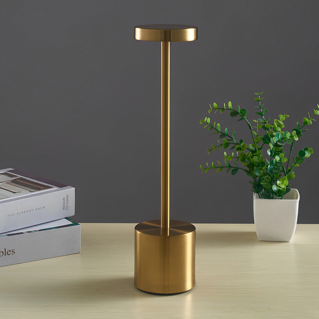 Cordless Table Lamp — Modern Rod Reading Light, USB Rechargeable