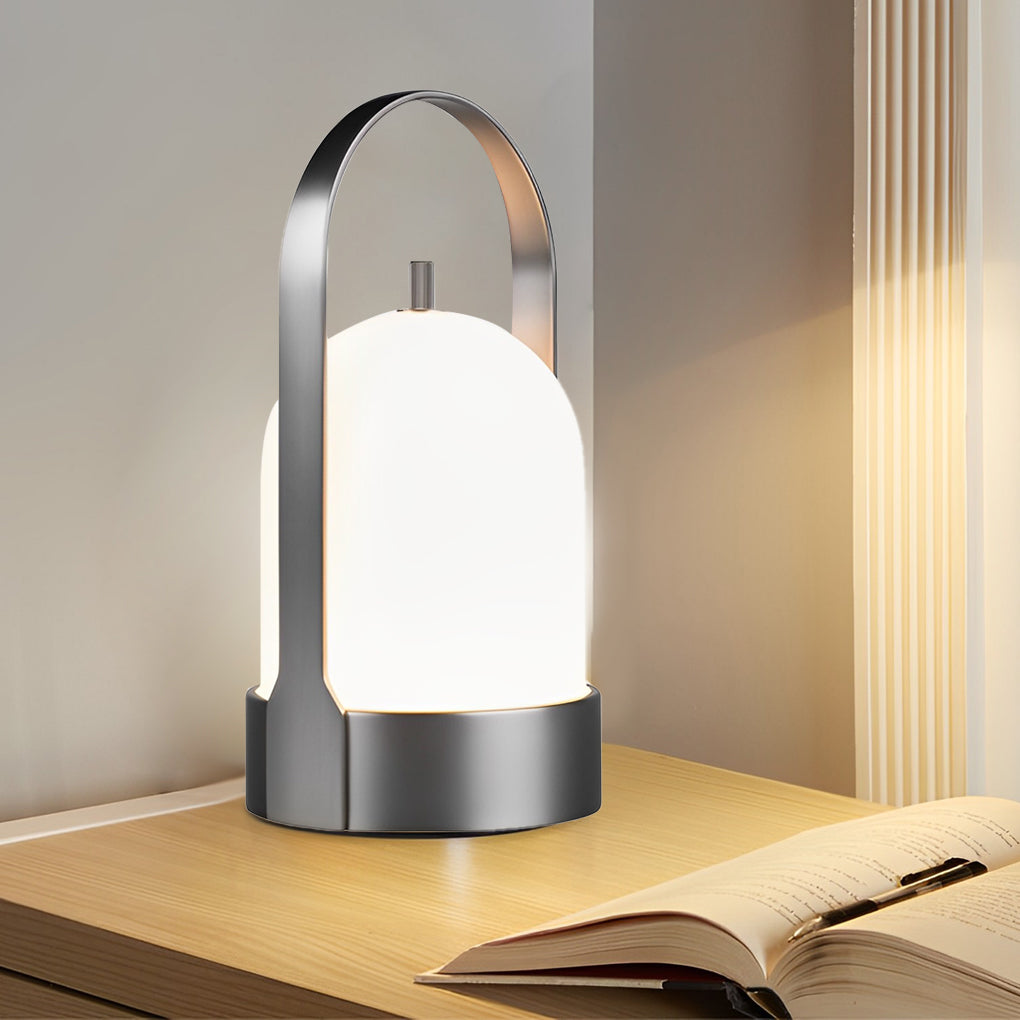 Portable Lantern Table Lamp — Cordless USB Rechargeable, 4-Level Dimming