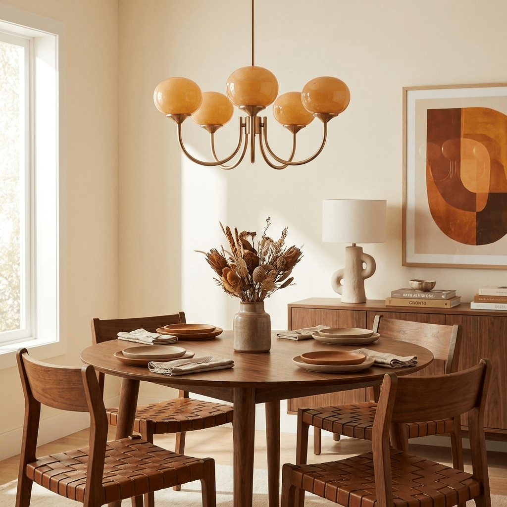 Modern Glass Globe Chandelier