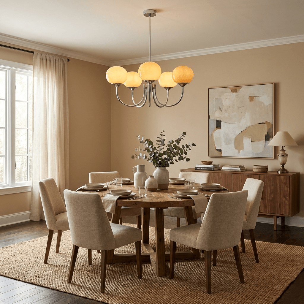 Modern Glass Globe Chandelier