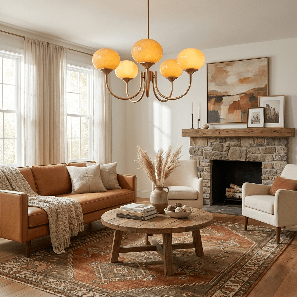 Modern Glass Globe Chandelier
