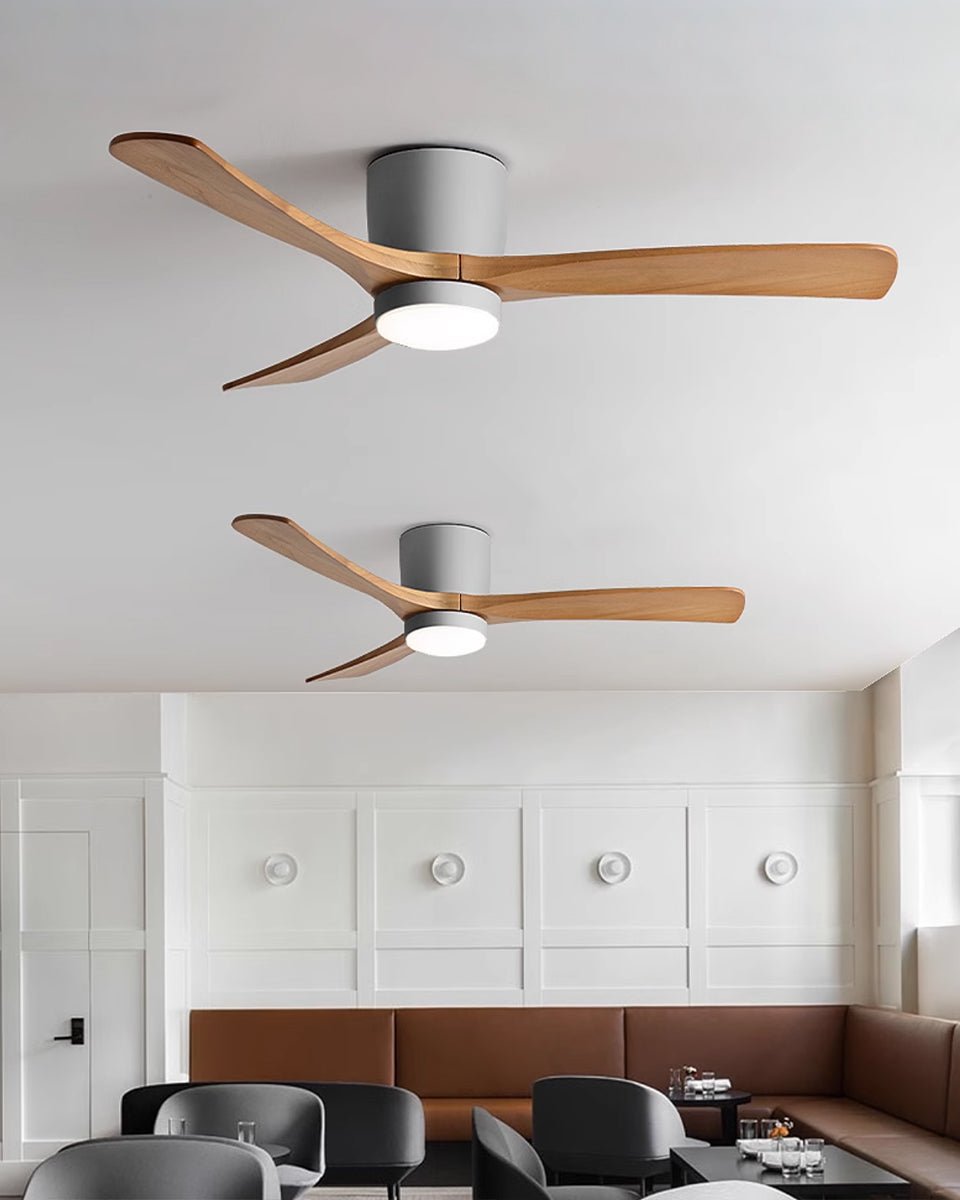 Nordic Wooden Ceiling Fan Light
