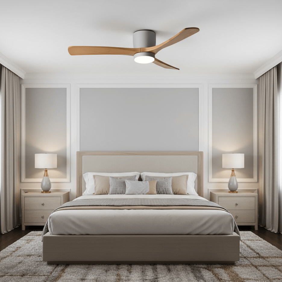 Nordic Wooden Ceiling Fan Light