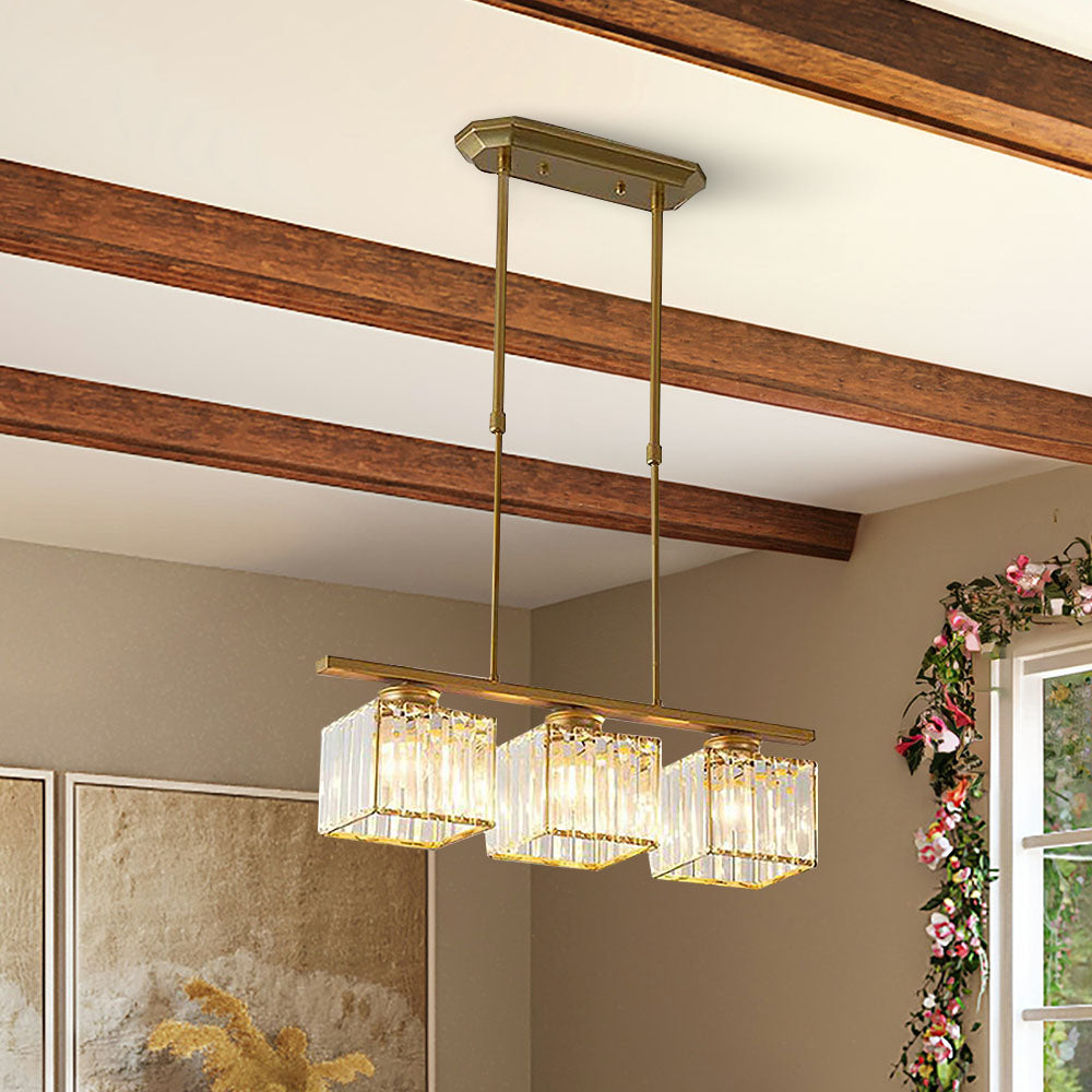 Nira | Modern Nordic Multi-Head Glass Island Pendant Light