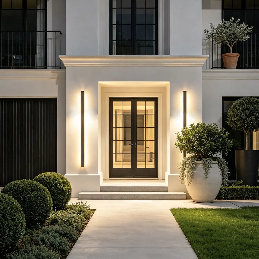 Linea Black LED Outdoor Strip Wall Light