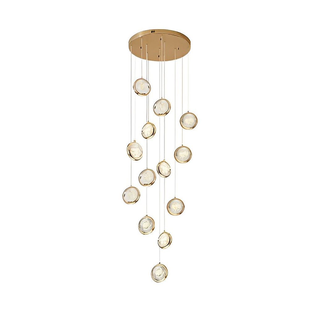 Cascade Crystal Globe Staircase Chandelier