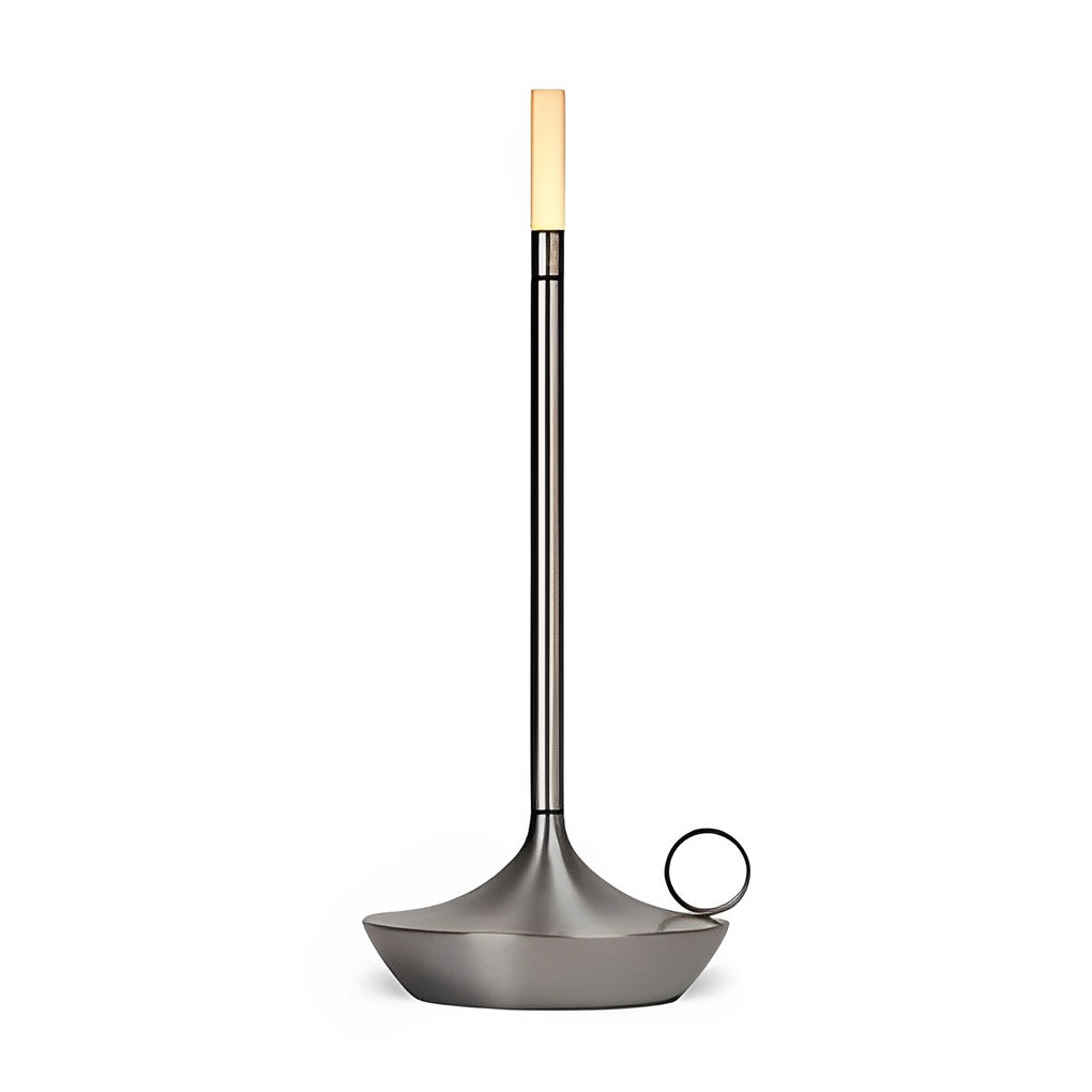 Cordless Candle Wick Table Lamp — Rechargeable Touch Dimming, 4 Colors