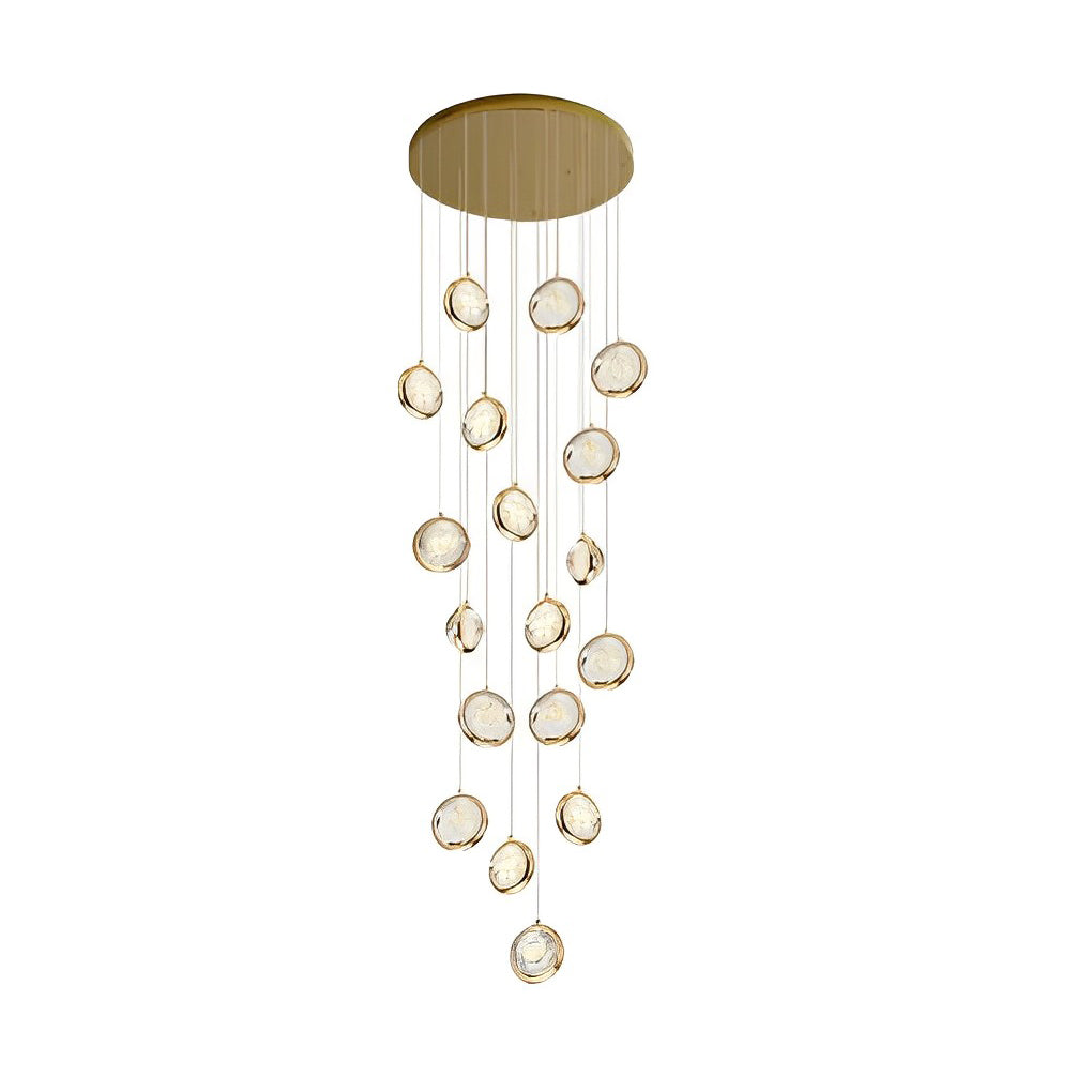 Cascade Crystal Globe Staircase Chandelier