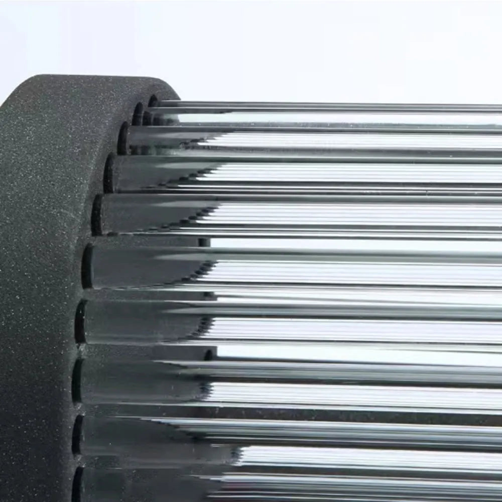 Kelun | Modern Outdoor Wall Light with Ribbed Glass Tube Design and IP65 Rating for Garden and Patio