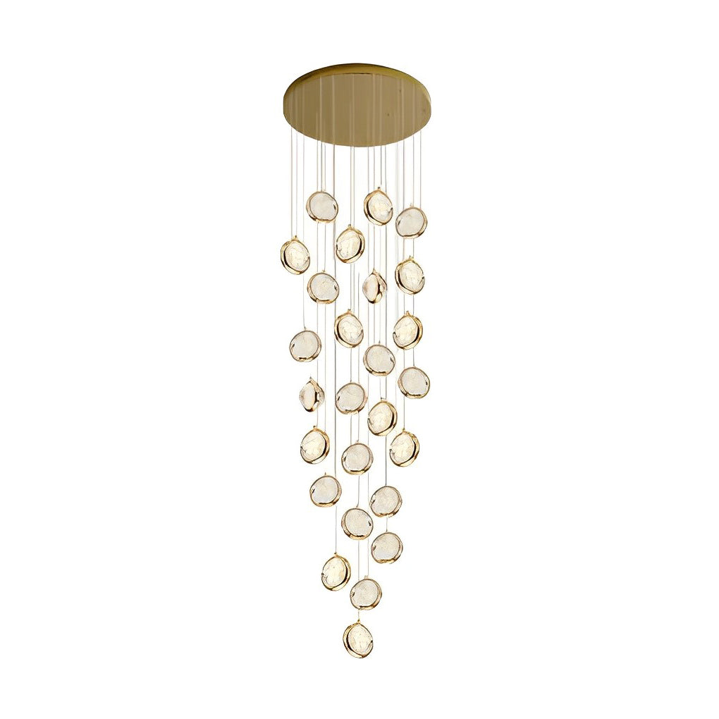 Cascade Crystal Globe Staircase Chandelier