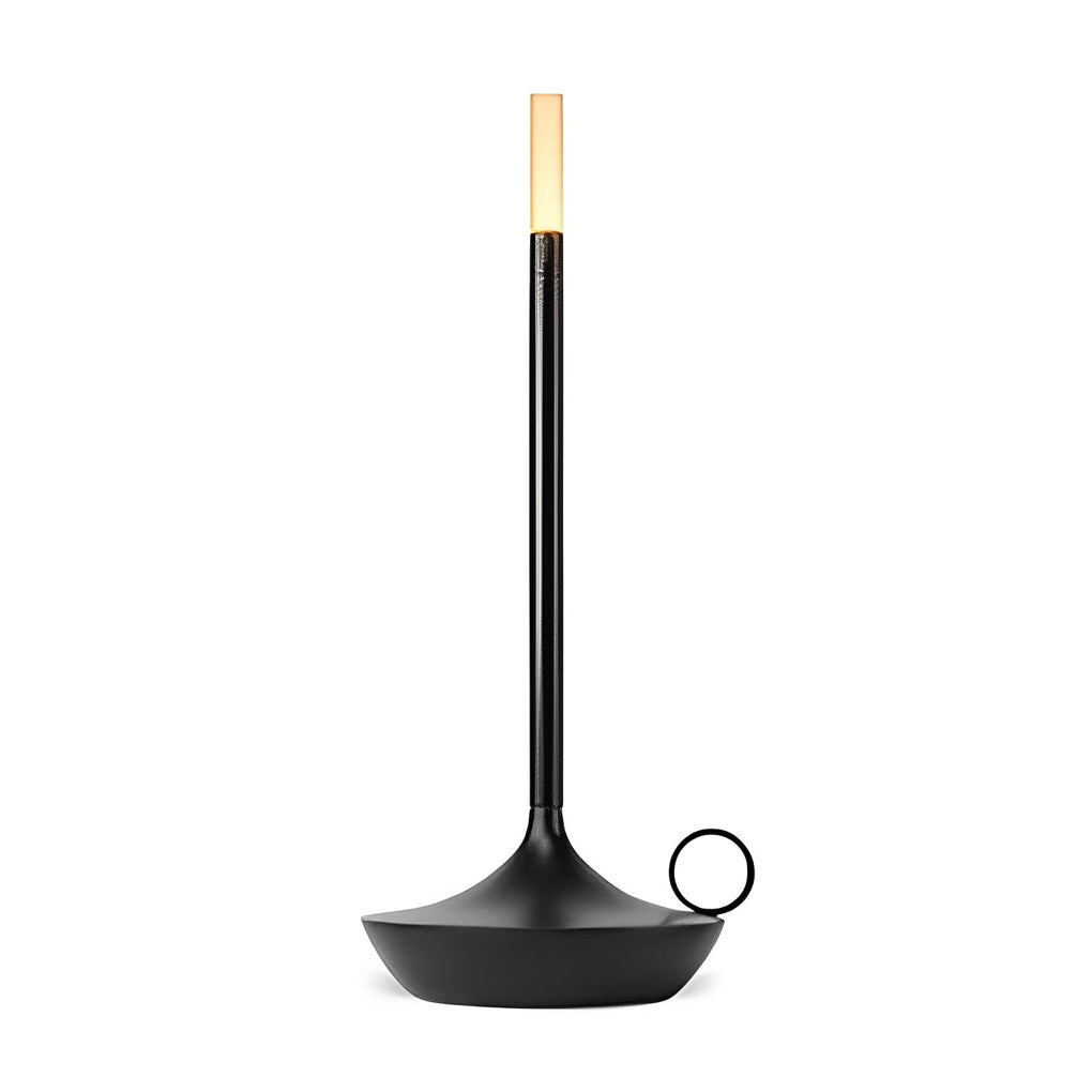 Cordless Candle Wick Table Lamp — Rechargeable Touch Dimming, 4 Colors