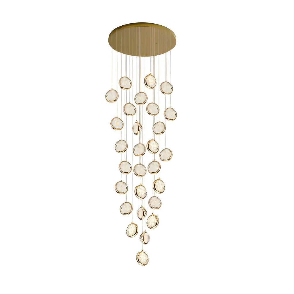 Cascade Crystal Globe Staircase Chandelier