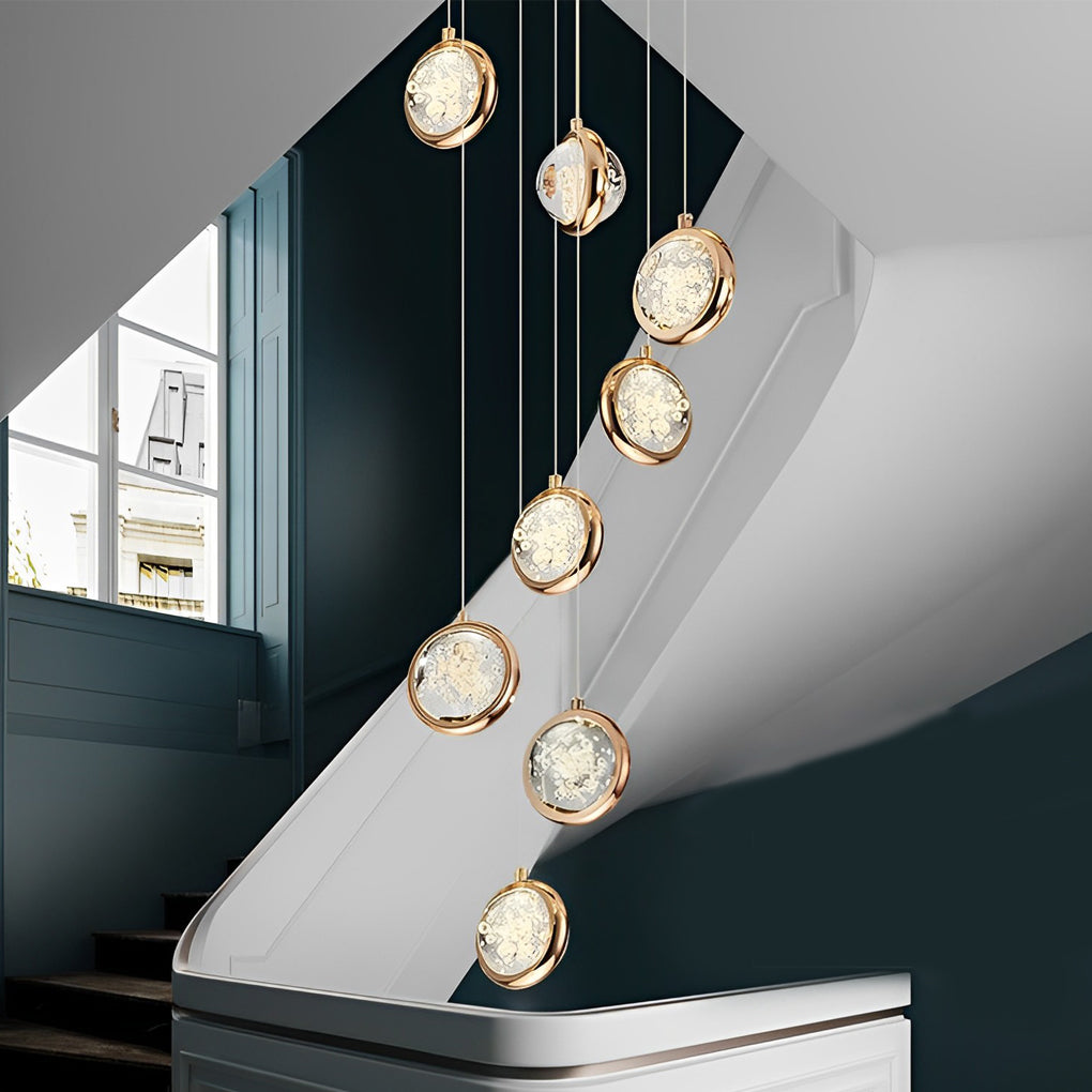 Cascade Crystal Globe Staircase Chandelier – view 13