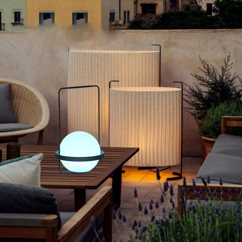 Cordless Table Lamp — Moon and Earth Globe Lantern, USB Rechargeable