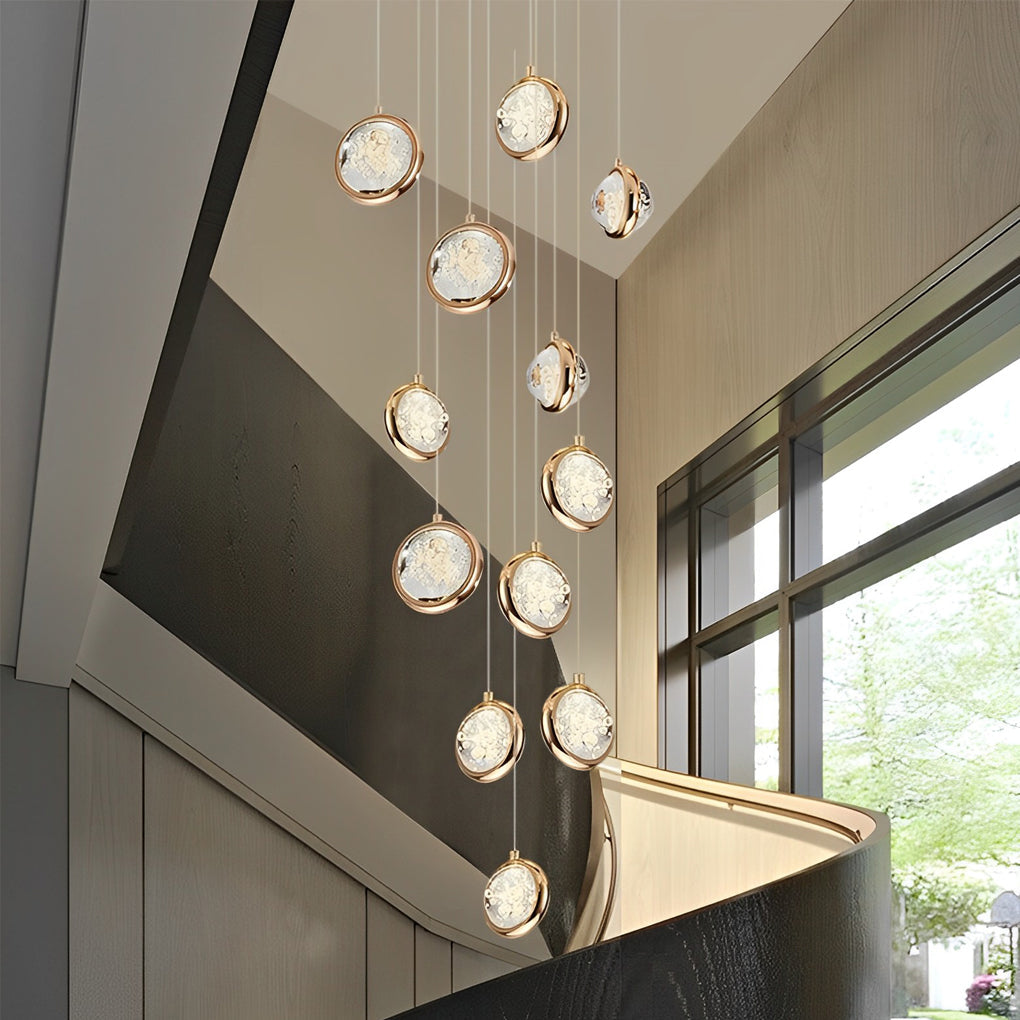 Cascade Crystal Globe Staircase Chandelier – view 10