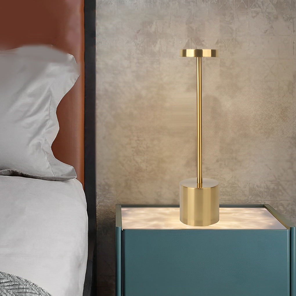 Cordless Table Lamp — Modern Rod Reading Light, USB Rechargeable