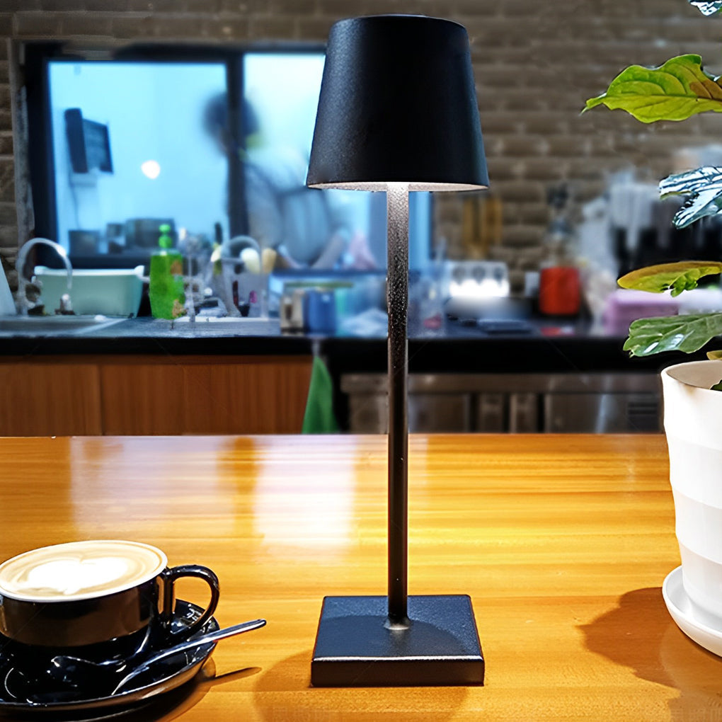 Rechargeable Bistro Table Lamp — Cordless Aluminum Lamp, 6 Colors