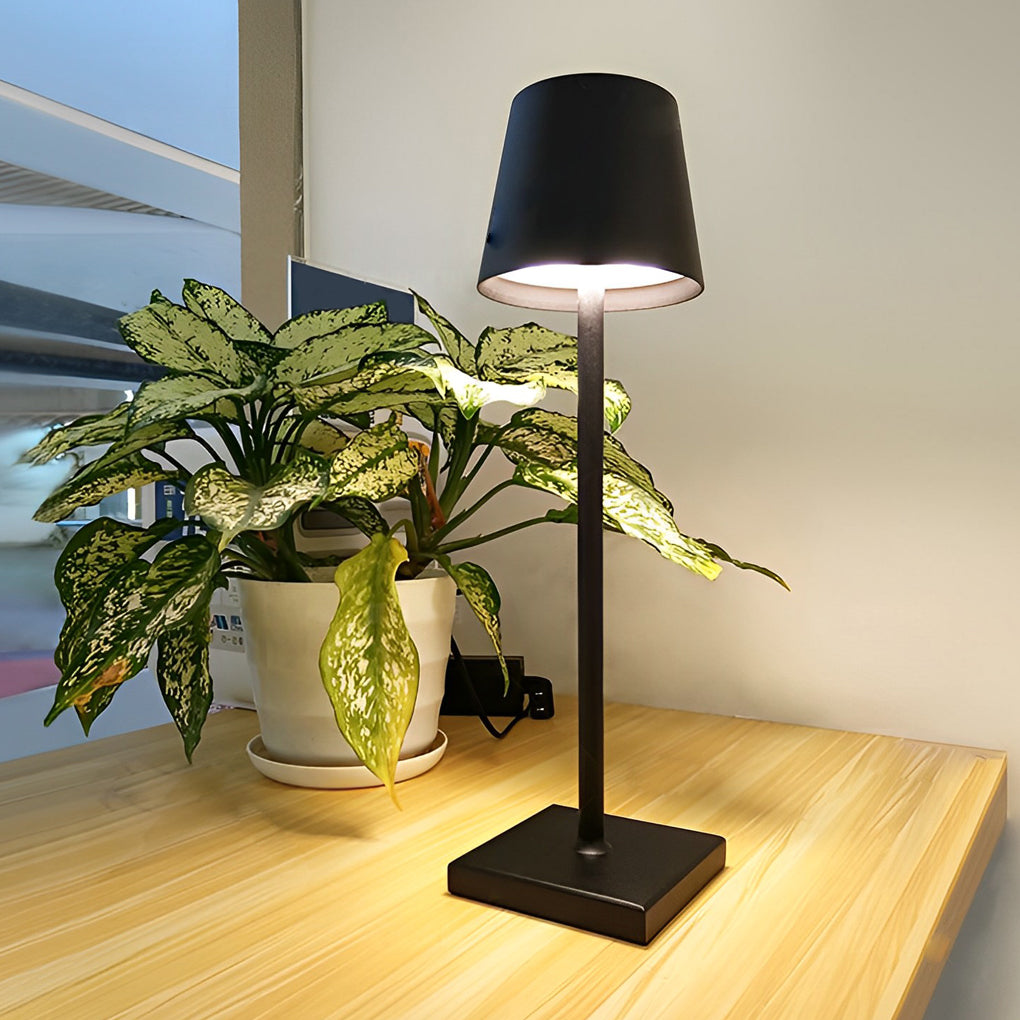 Rechargeable Bistro Table Lamp — Cordless Aluminum Lamp, 6 Colors