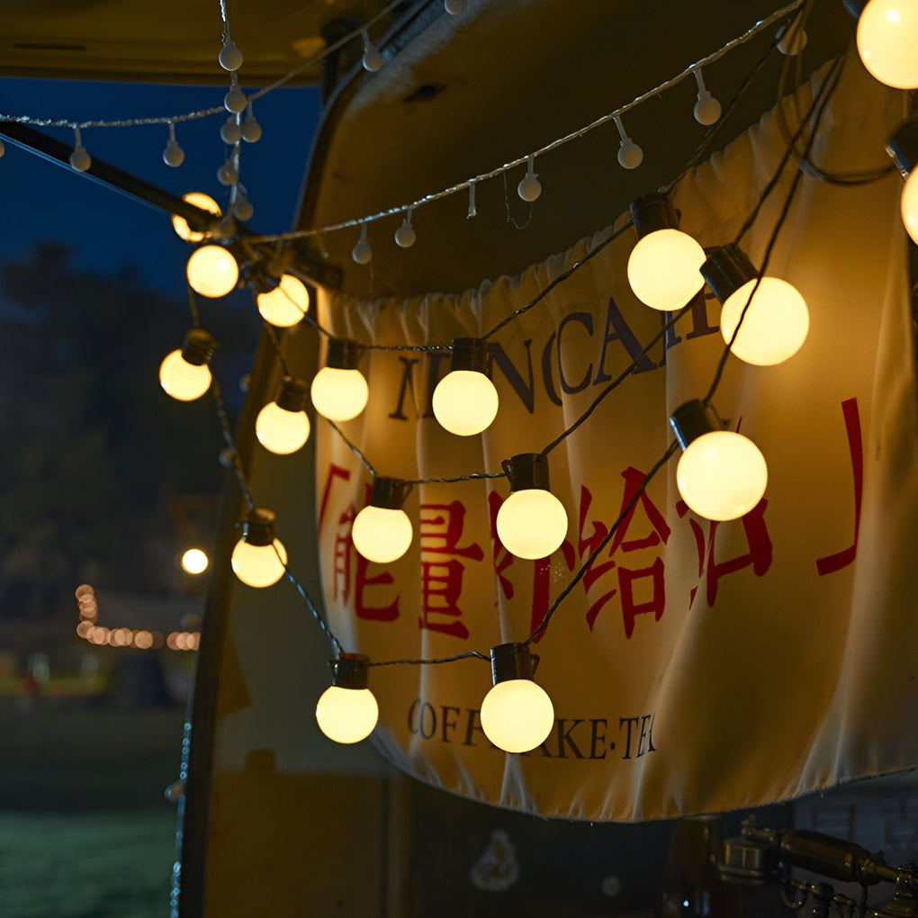 Sunset Solar LED Globe String Lights
