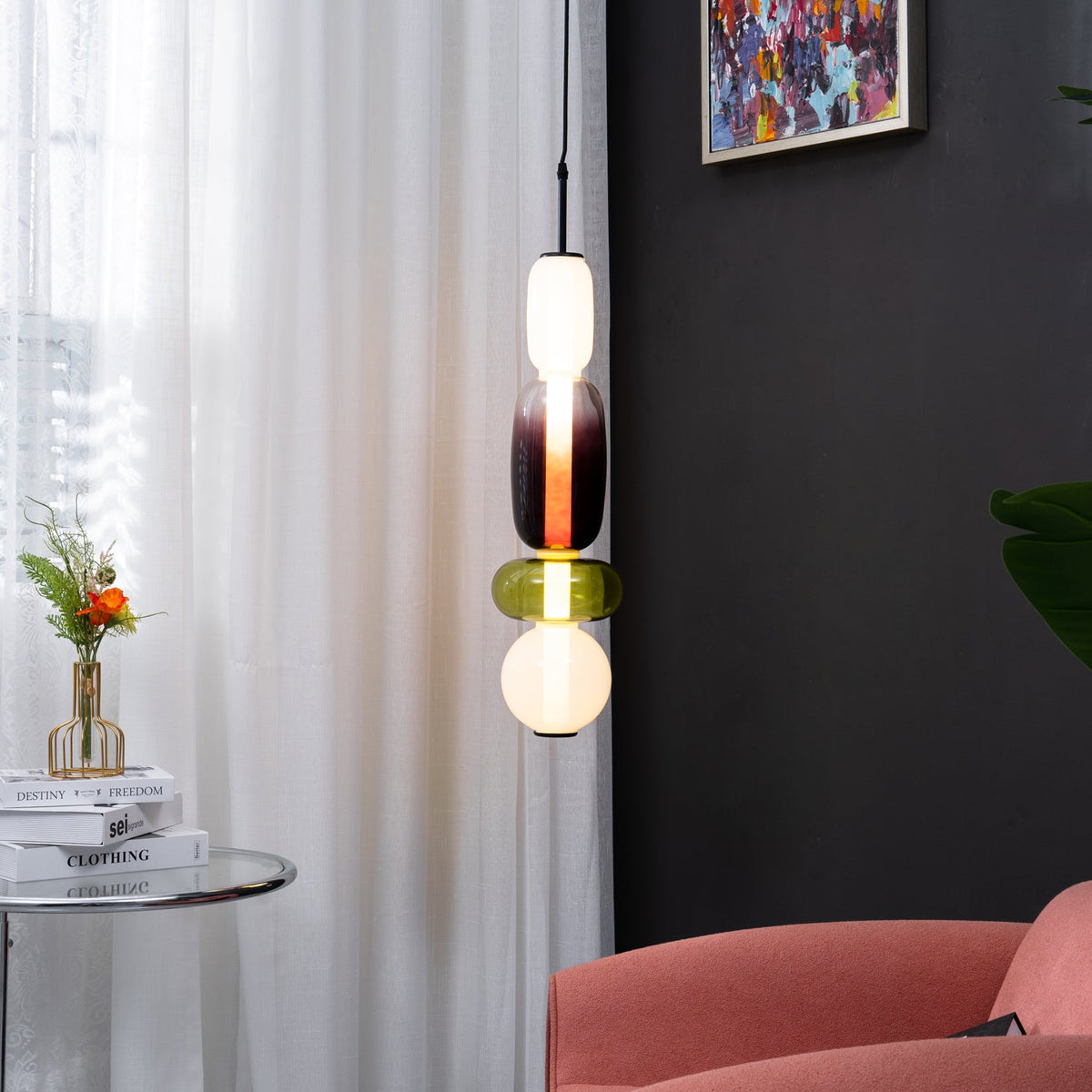 Capri Tinted Glass Jar Pendant Light