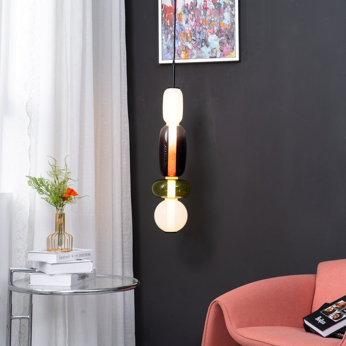 Capri Tinted Glass Jar Pendant Light