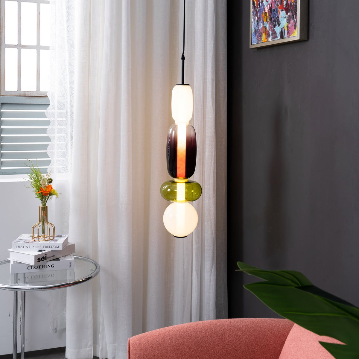 Capri Tinted Glass Jar Pendant Light