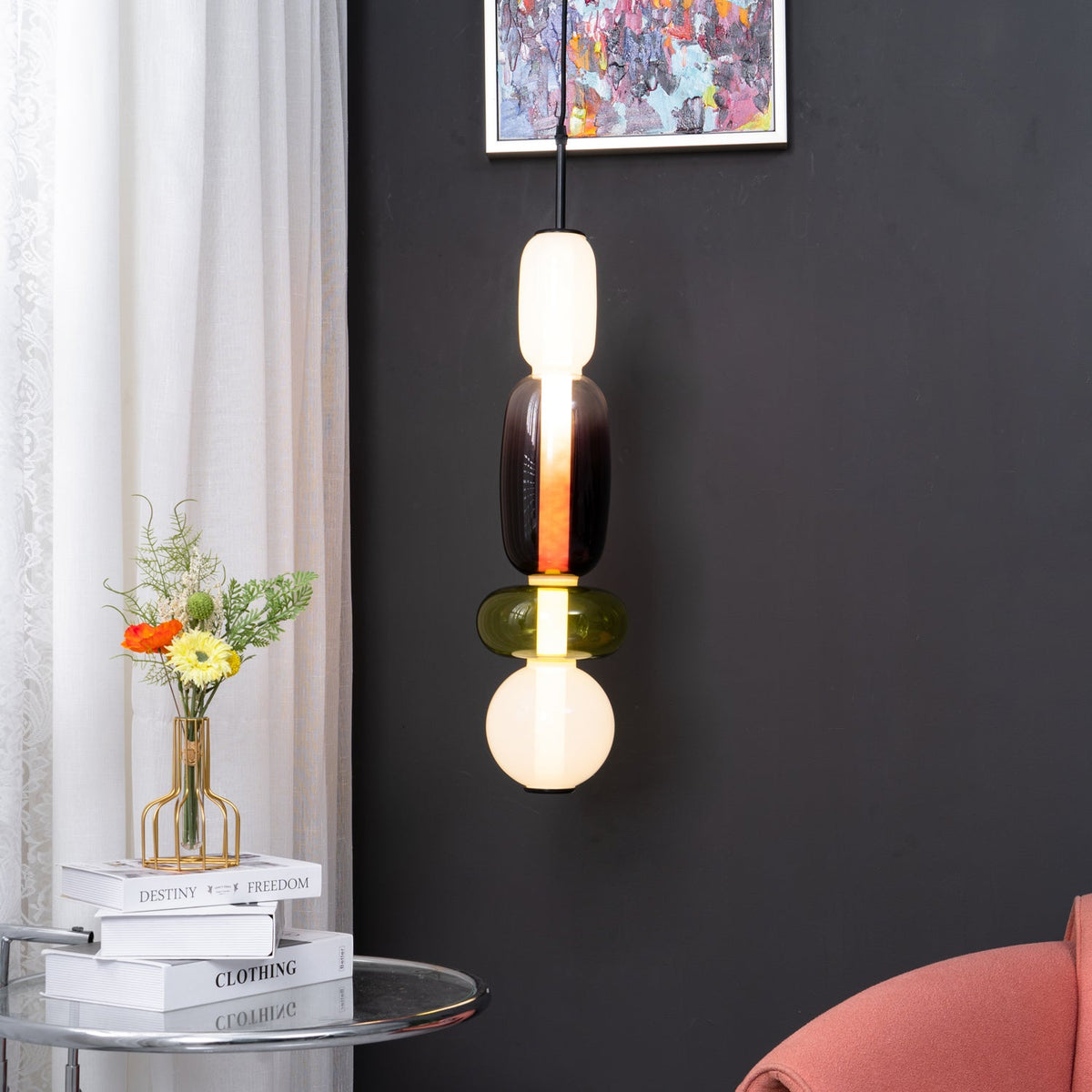 Capri Tinted Glass Jar Pendant Light