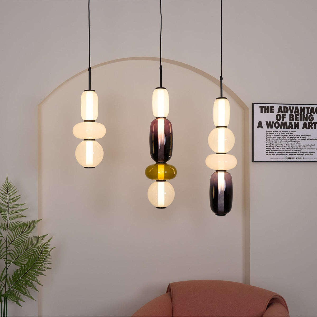 Capri Tinted Glass Jar Pendant Light