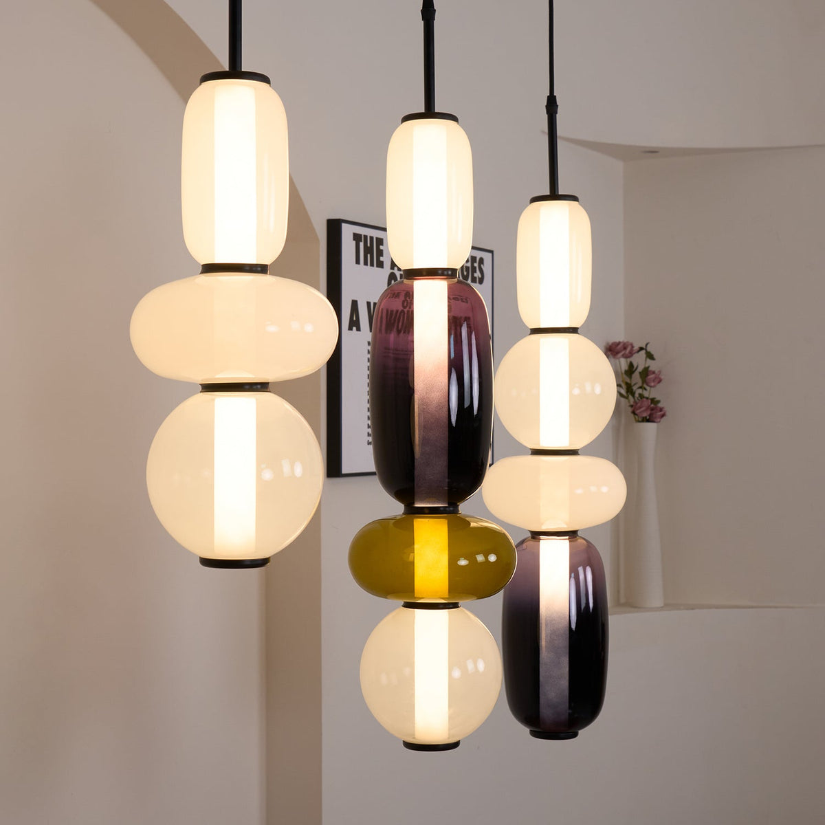 Capri Tinted Glass Jar Pendant Light