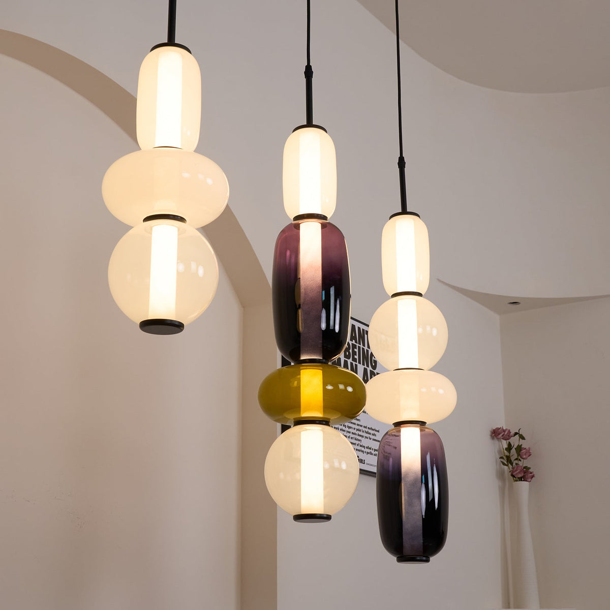Capri Tinted Glass Jar Pendant Light