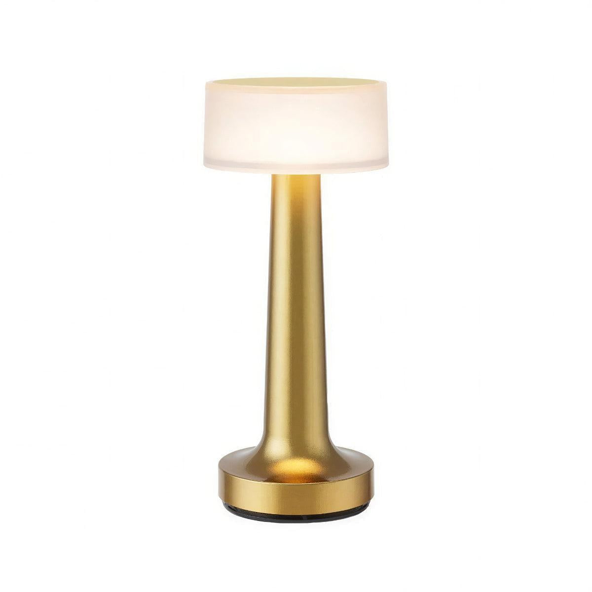 Cordless Bistro Table Lamp — Rechargeable Touch Dimming, 4 Shade Styles