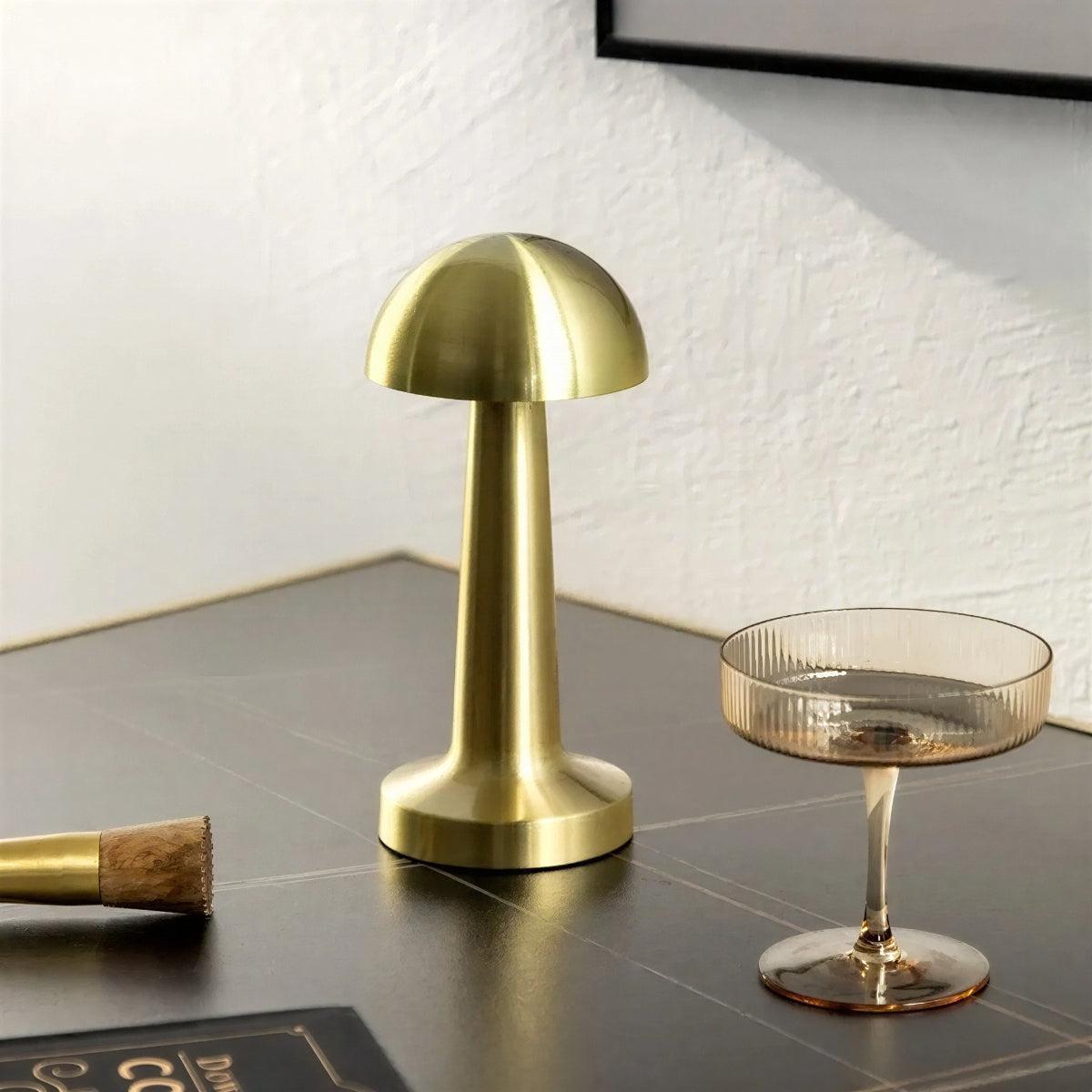 Cordless Bistro Table Lamp — Rechargeable Touch Dimming, 4 Shade Styles