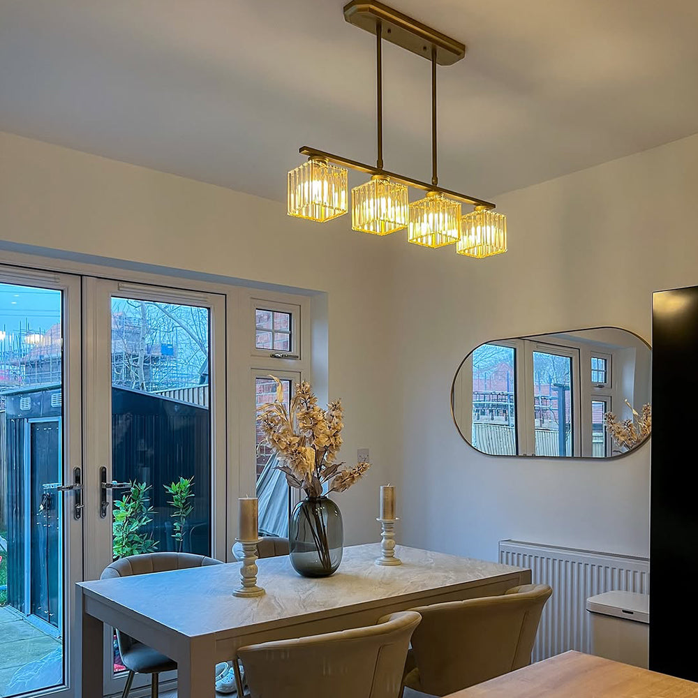 Nira | Modern Nordic Multi-Head Glass Island Pendant Light