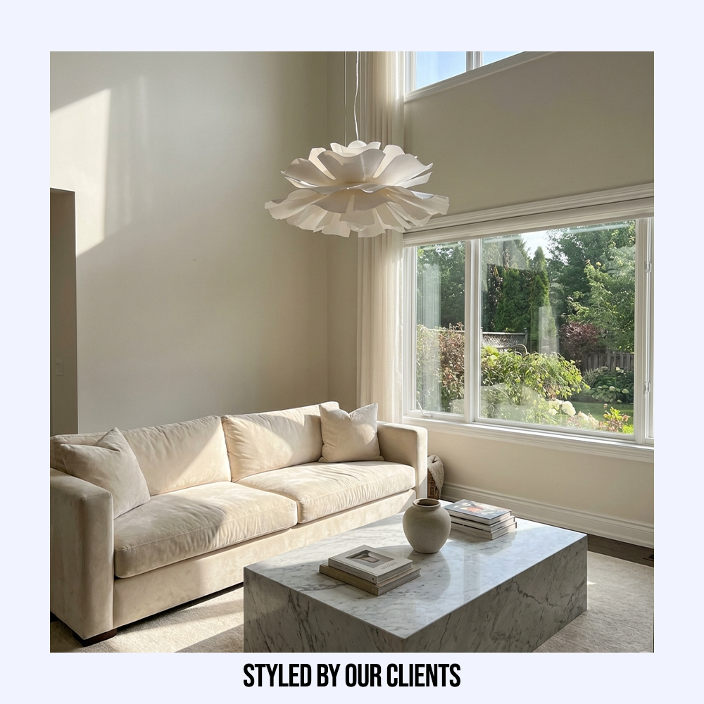 French Flower Petal Pendant Light