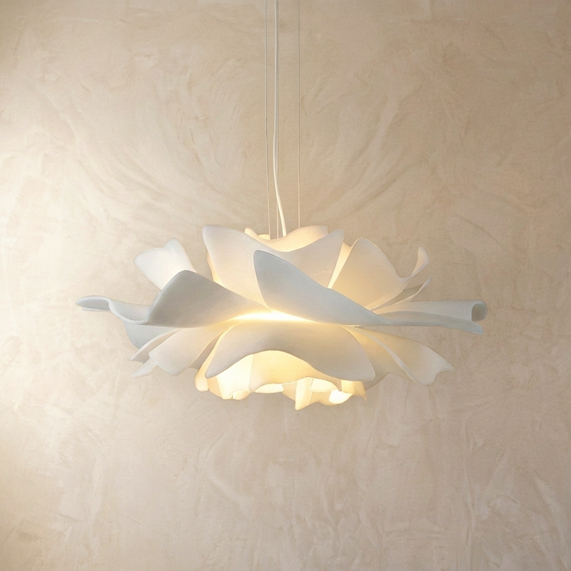 French Flower Petal Pendant Light