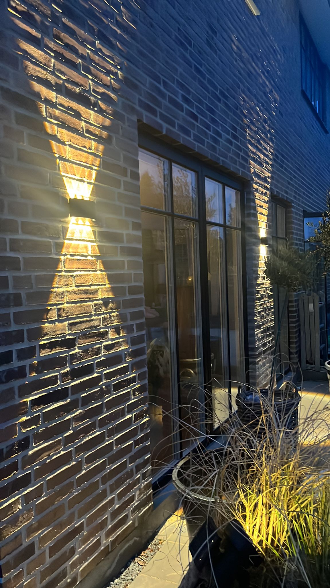 Avelira | Modern Up Down LED Outdoor Wall Light with Sandblasted Black Aluminium and 3000K Warm Light