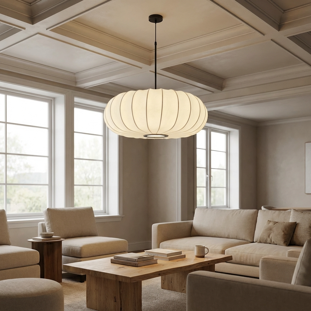 Japanese Wabi Sabi Oval Pendant Light