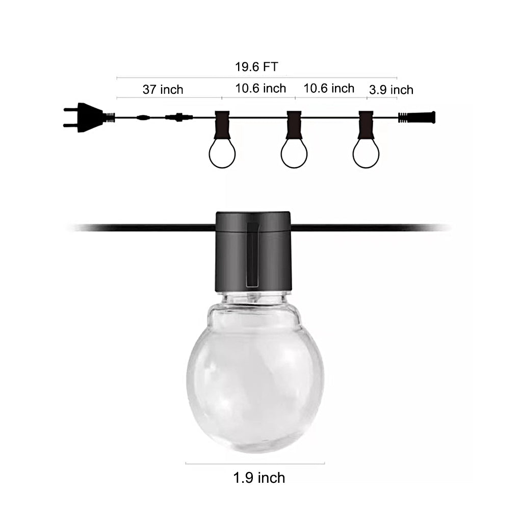 Sunset Solar LED Globe String Lights