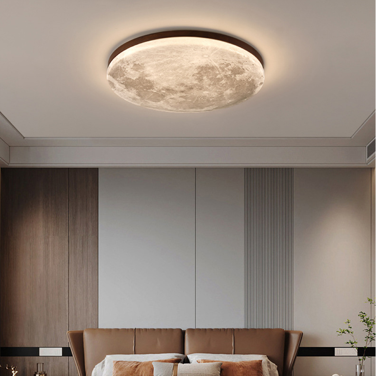 Marfa Moon Disc Flush Mount Ceiling Light