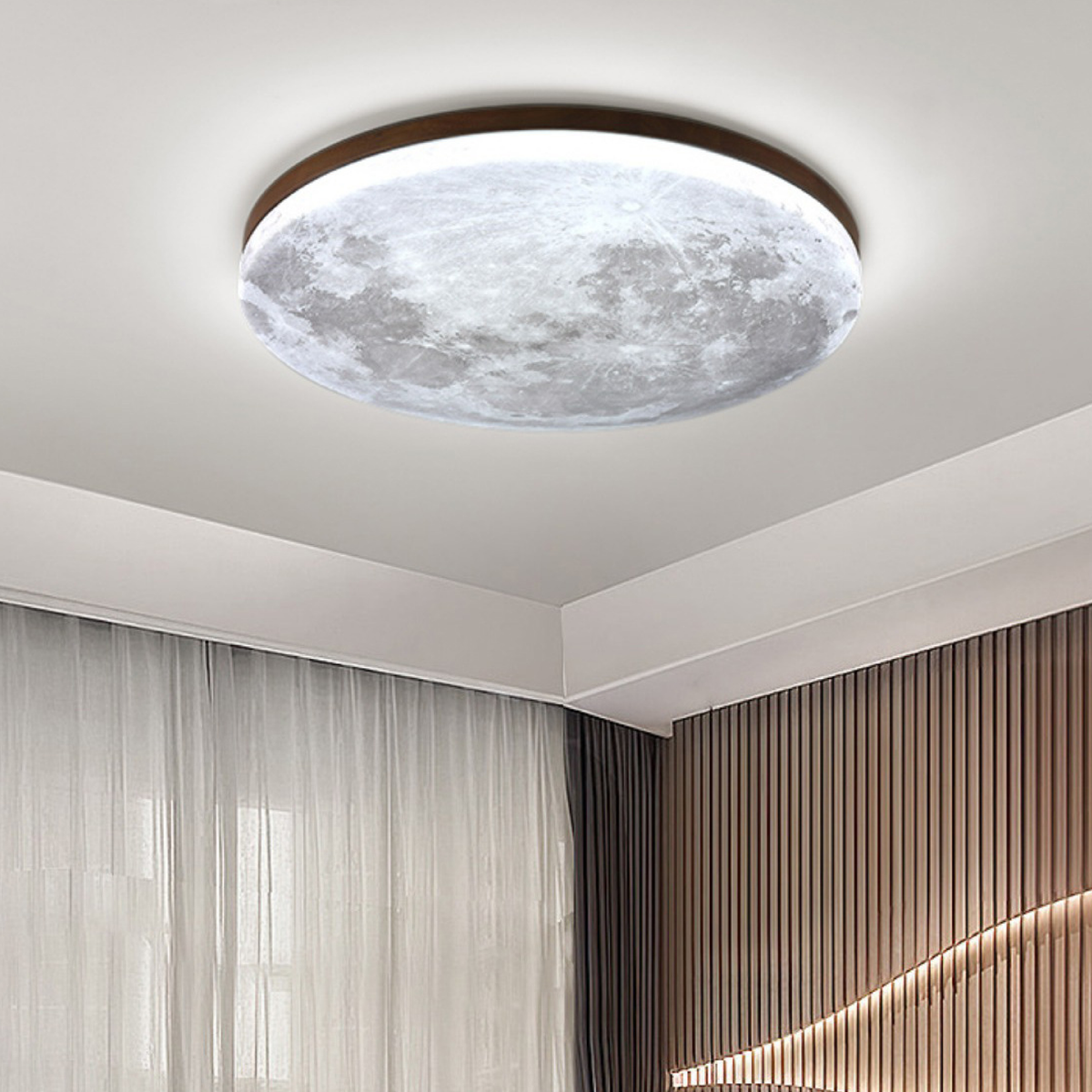 Marfa Moon Disc Flush Mount Ceiling Light