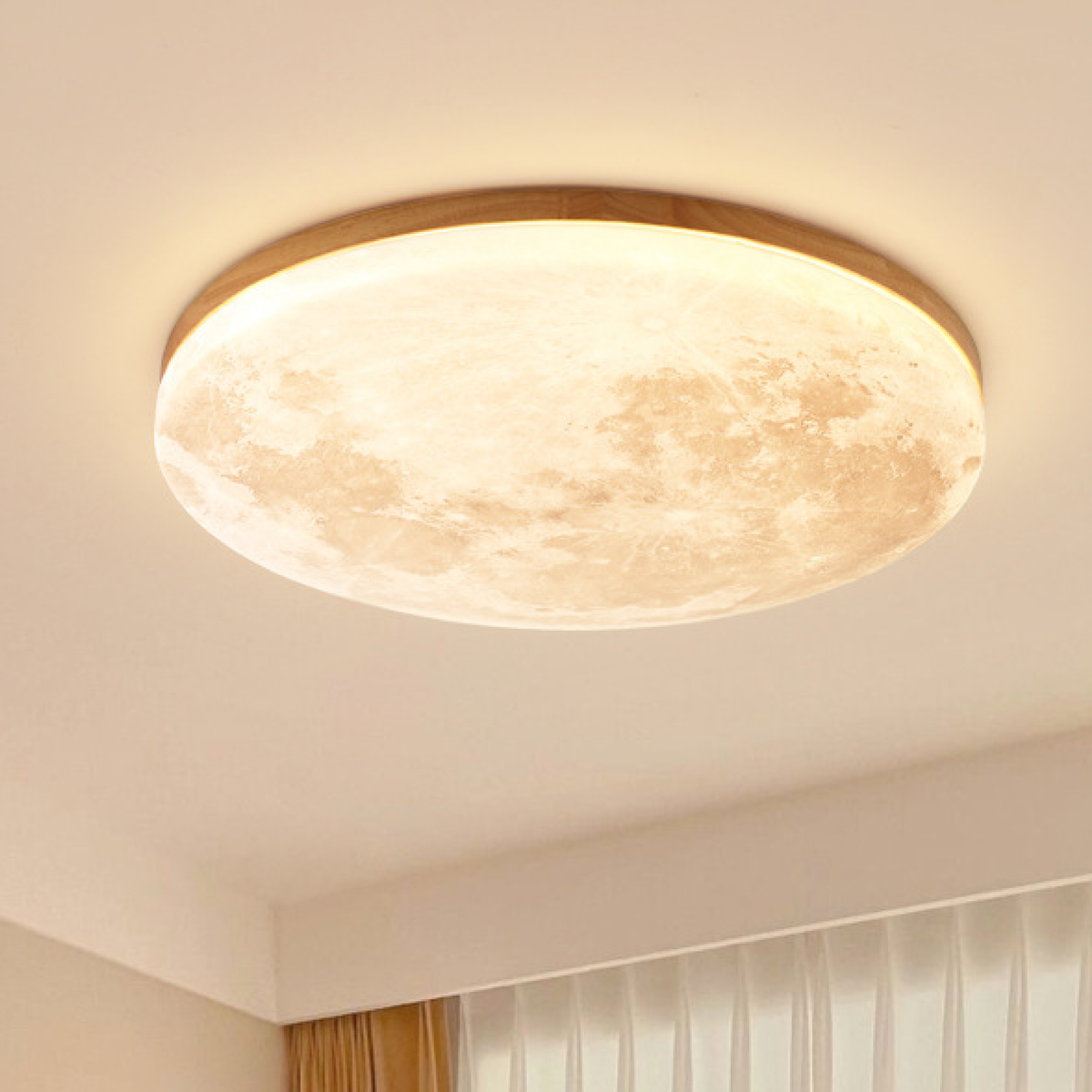 Marfa Moon Disc Flush Mount Ceiling Light