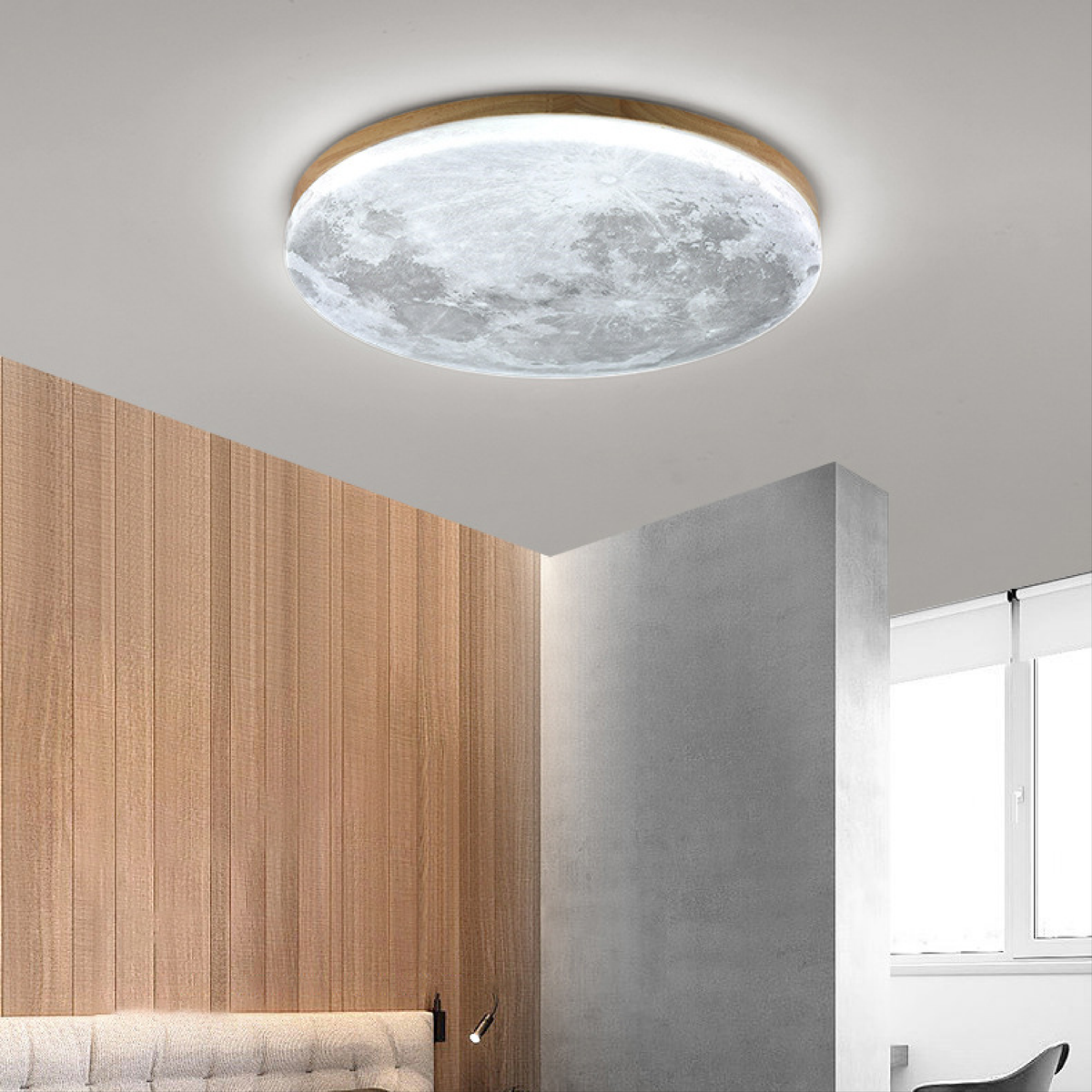 Marfa Moon Disc Flush Mount Ceiling Light